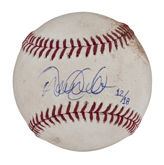 2014 Derek Jeter Game Used and Signed Ball from the Game He Passed Honus Wagner on the All-Time Hit List (Steiner/MLB Auth)